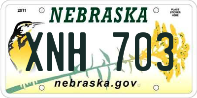 NE license plate XNH703