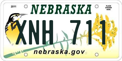 NE license plate XNH711