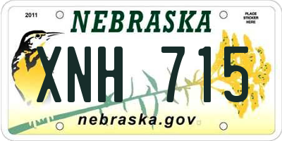 NE license plate XNH715