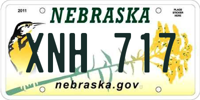 NE license plate XNH717