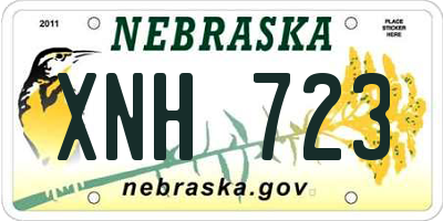 NE license plate XNH723