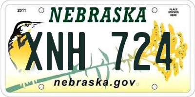 NE license plate XNH724
