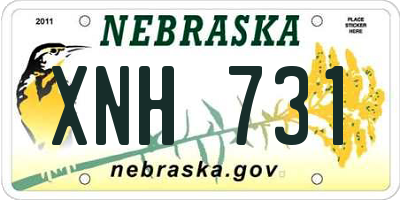 NE license plate XNH731