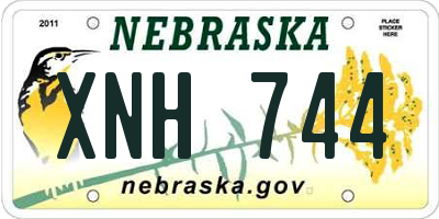 NE license plate XNH744
