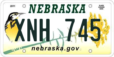 NE license plate XNH745