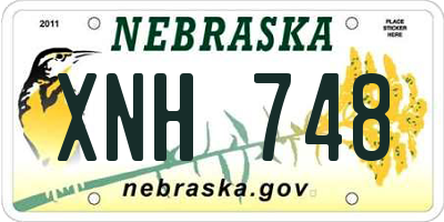NE license plate XNH748