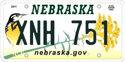 NE license plate XNH751