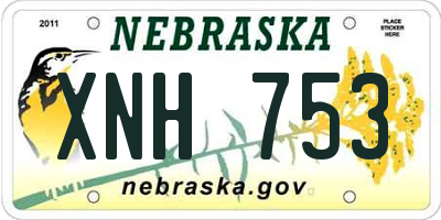 NE license plate XNH753