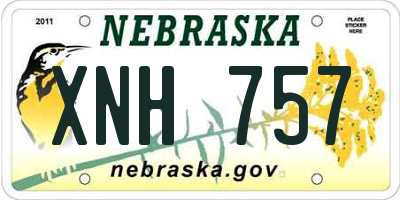 NE license plate XNH757