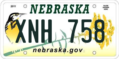 NE license plate XNH758