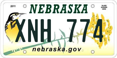 NE license plate XNH774