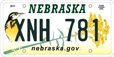 NE license plate XNH781