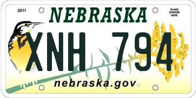 NE license plate XNH794