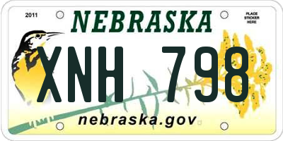 NE license plate XNH798