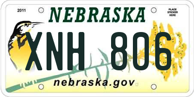 NE license plate XNH806