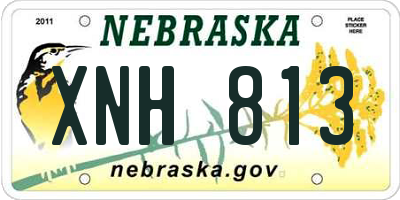NE license plate XNH813