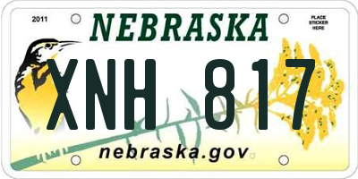 NE license plate XNH817