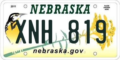 NE license plate XNH819