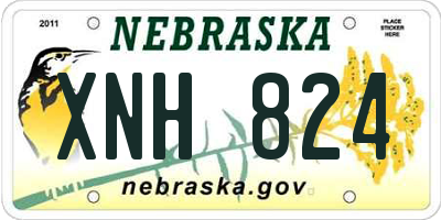 NE license plate XNH824