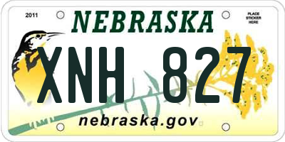 NE license plate XNH827