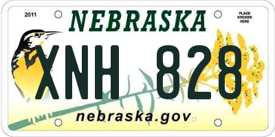 NE license plate XNH828
