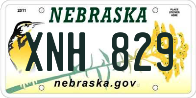 NE license plate XNH829