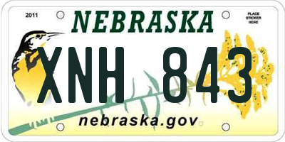 NE license plate XNH843