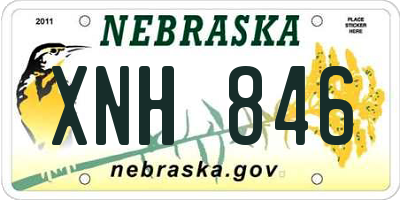 NE license plate XNH846
