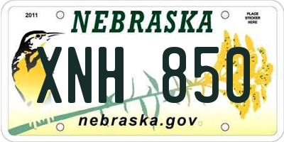 NE license plate XNH850