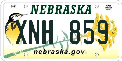 NE license plate XNH859
