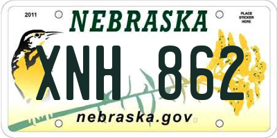 NE license plate XNH862
