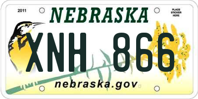 NE license plate XNH866
