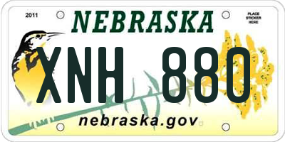 NE license plate XNH880