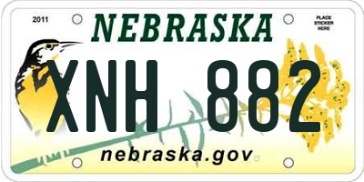 NE license plate XNH882