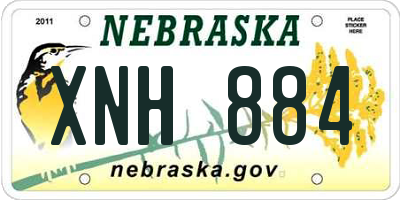 NE license plate XNH884