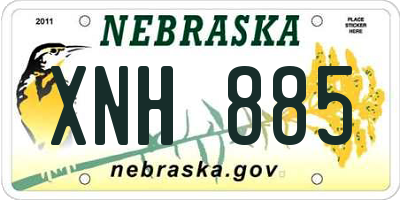 NE license plate XNH885