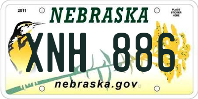 NE license plate XNH886