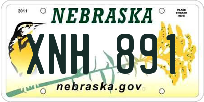NE license plate XNH891