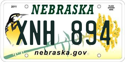 NE license plate XNH894