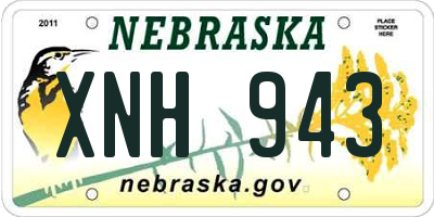 NE license plate XNH943