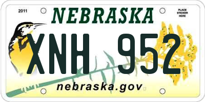 NE license plate XNH952