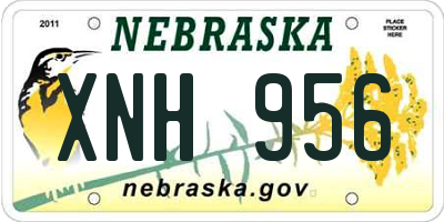 NE license plate XNH956
