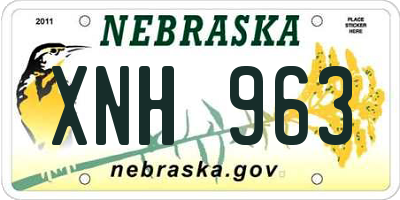NE license plate XNH963