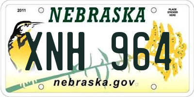NE license plate XNH964