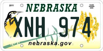 NE license plate XNH974