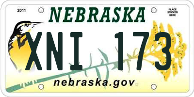 NE license plate XNI173