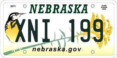 NE license plate XNI199