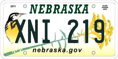 NE license plate XNI219