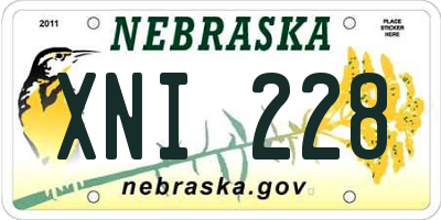 NE license plate XNI228