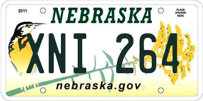 NE license plate XNI264